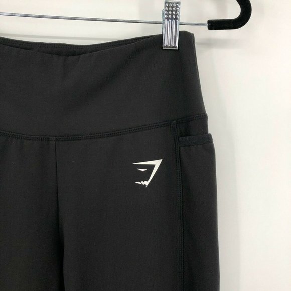 Gymshark Dreamy Sculpture Side Pockets Athletic Yoga Leggings Black Womens S - Picture 4 of 7